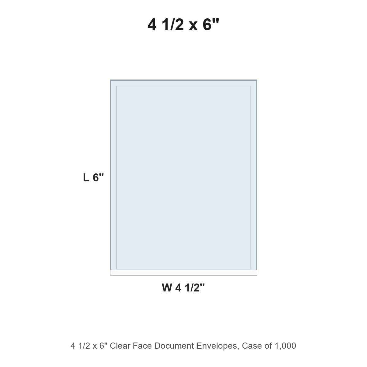 4 1/2 x 6" Clear Face Document Envelopes