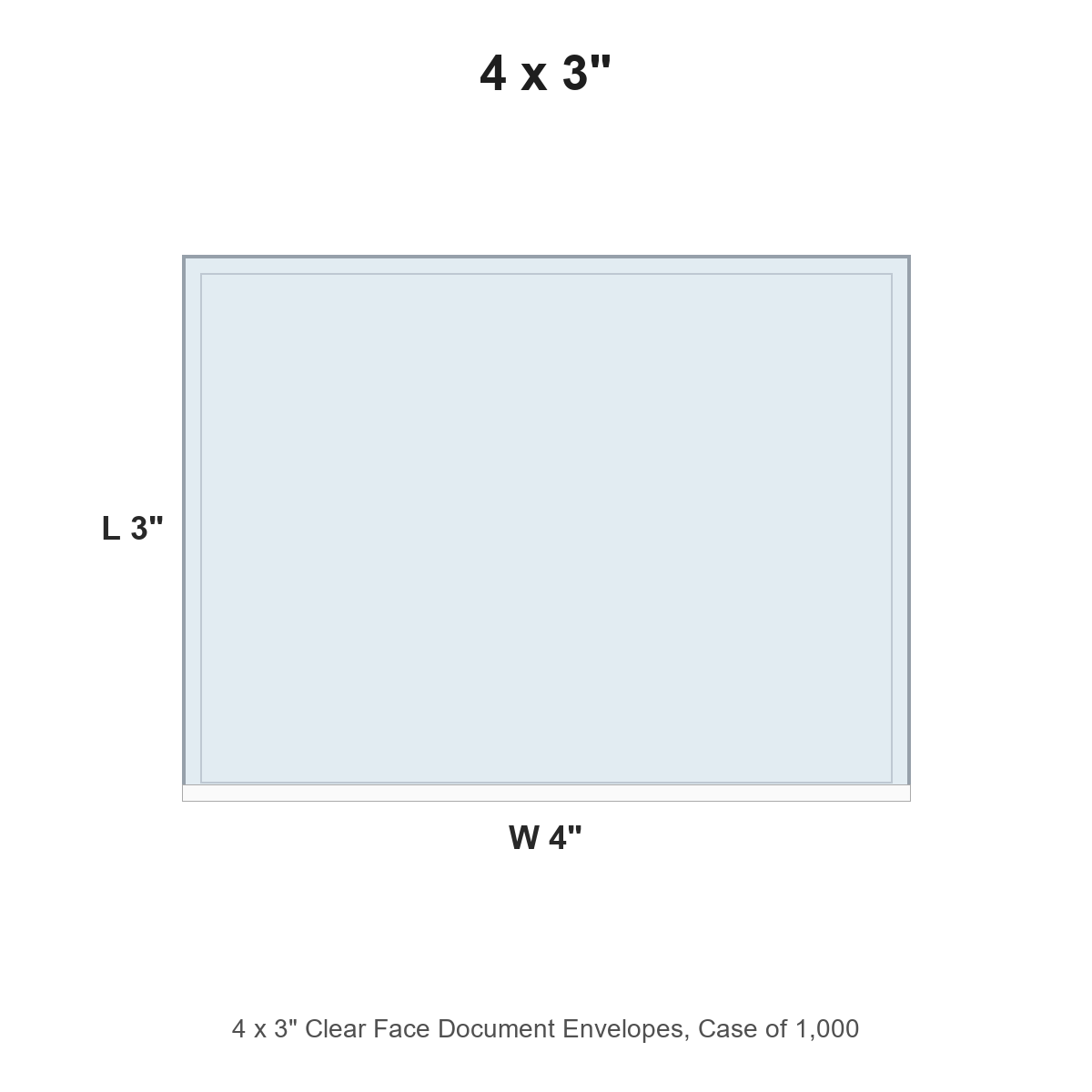 4 x 3" Clear Face Document Envelopes