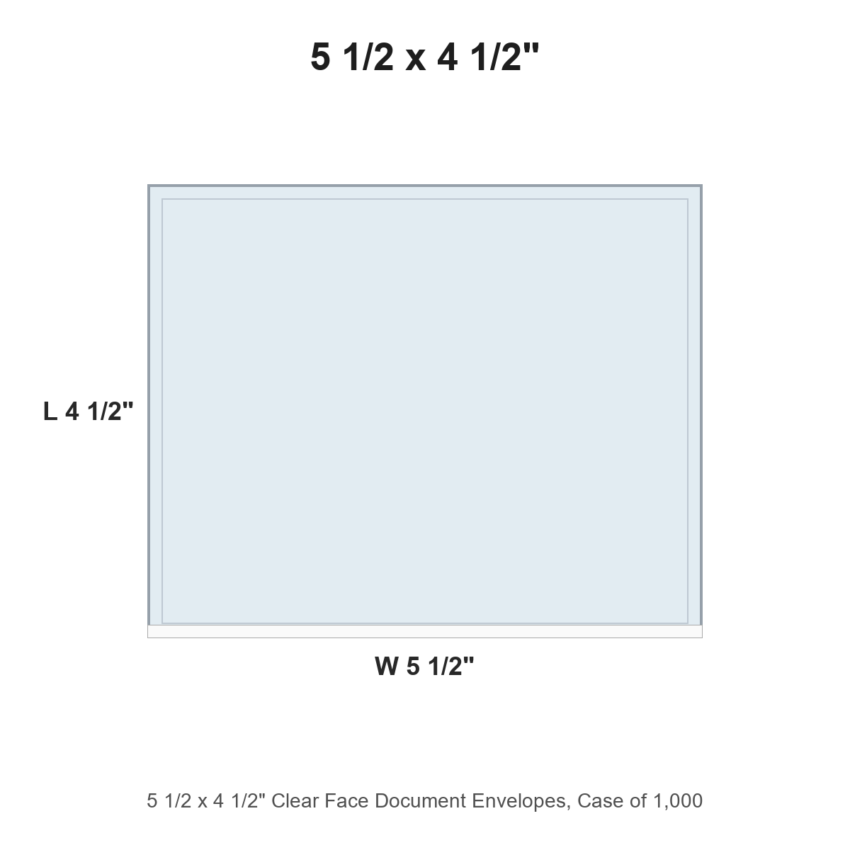 5 1/2 x 4 1/2" Clear Face Document Envelopes