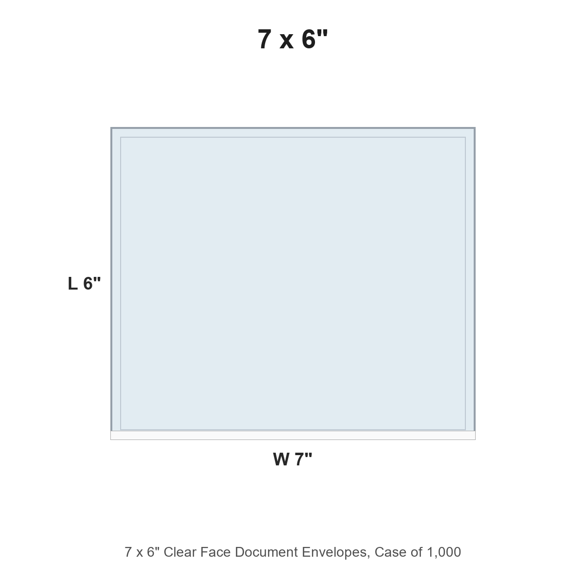 7 x 6" Clear Face Document Envelopes