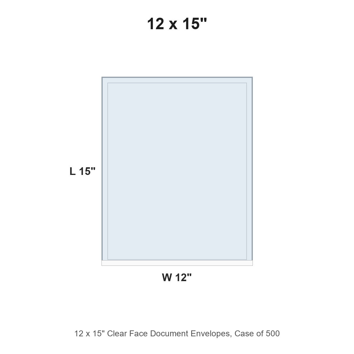 12 x 15" Clear Face Document Envelopes