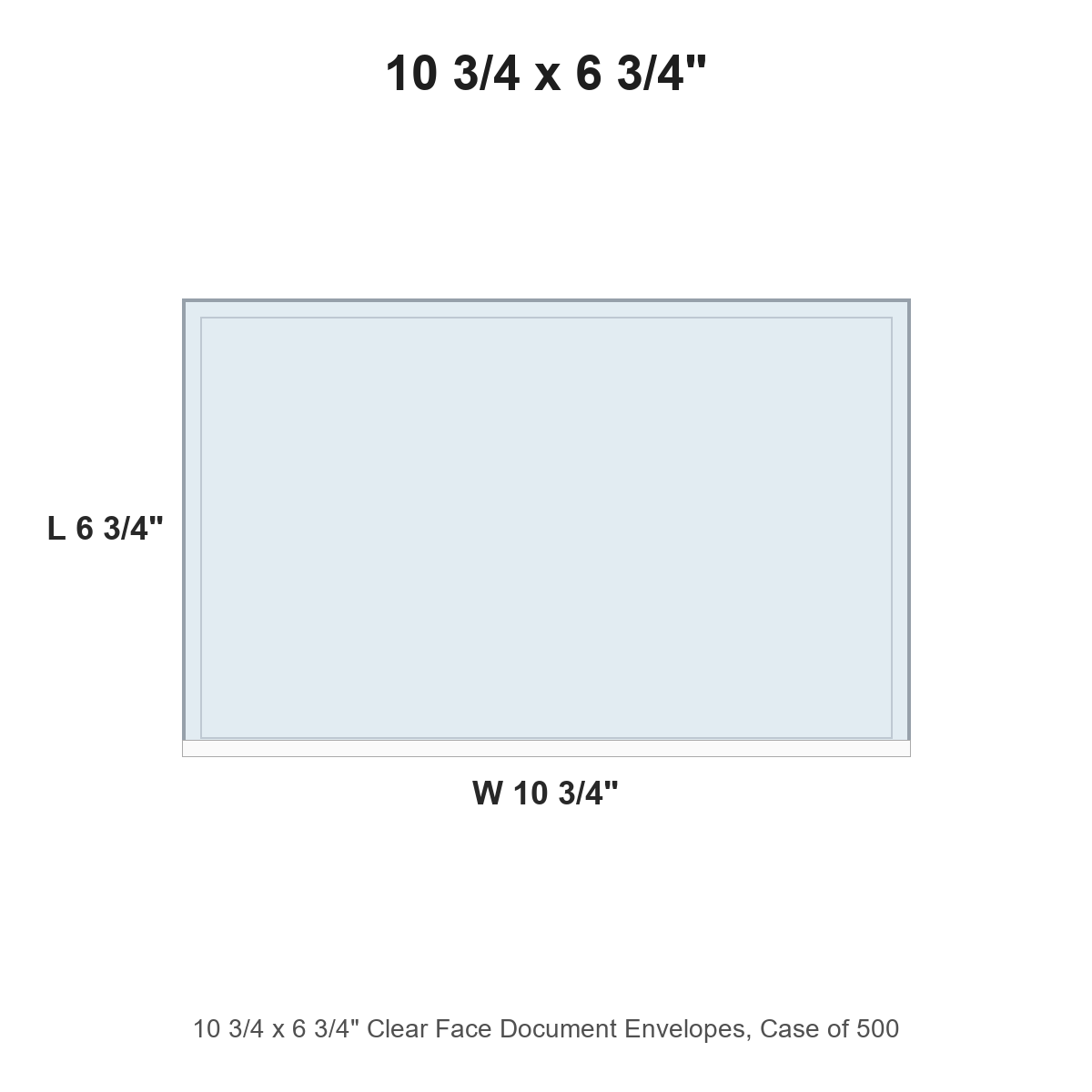 10 3/4 x 6 3/4" Clear Face Document Envelopes