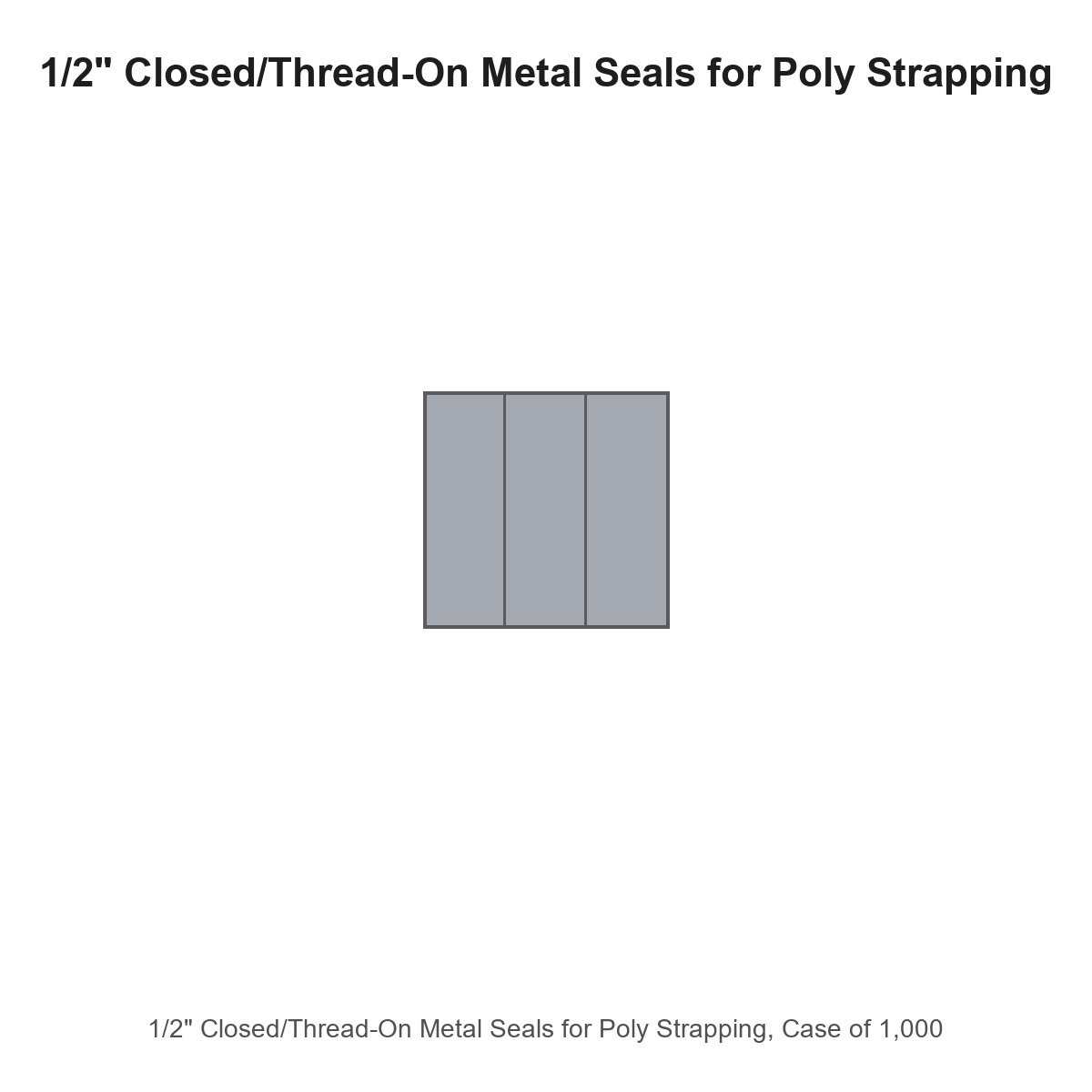 1/2" Closed/Thread-On Metal Seals for Poly Strapping, Case of 1,000