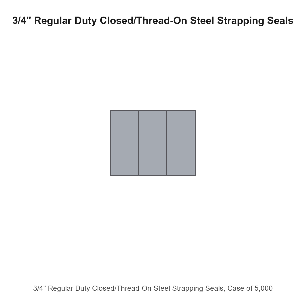 3/4" Regular Duty Closed/Thread-On Steel Strapping Seals, Case of 5,000