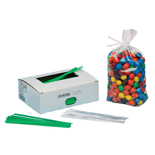 Twist Ties 4", White 2000 CNT