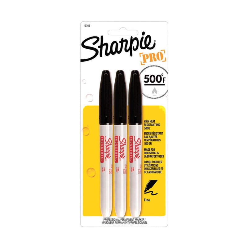 Sharpie Pro Black Fine Tip Permanent Marker 3 pk