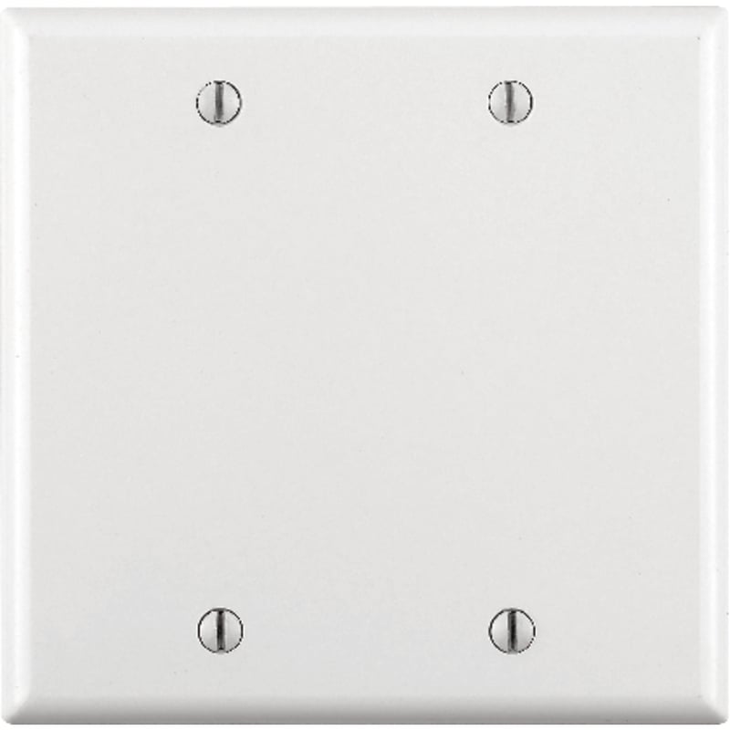 Leviton White 2 gang Plastic Blank Wall Plate 1 pk