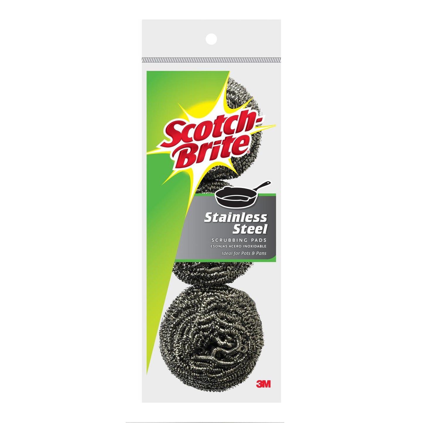SCRUB PAD STAINLESS 3PK