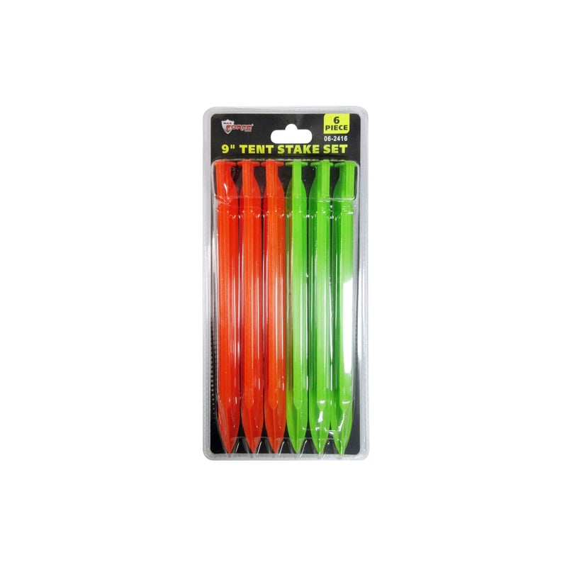 Max Force Outdoors and Camping Tent Stake Set Plastic 6 pk
