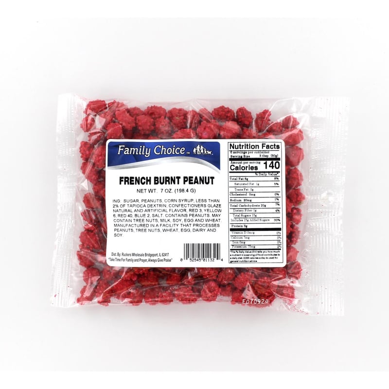Family Choice French Burnt Peanuts Candy 7 oz