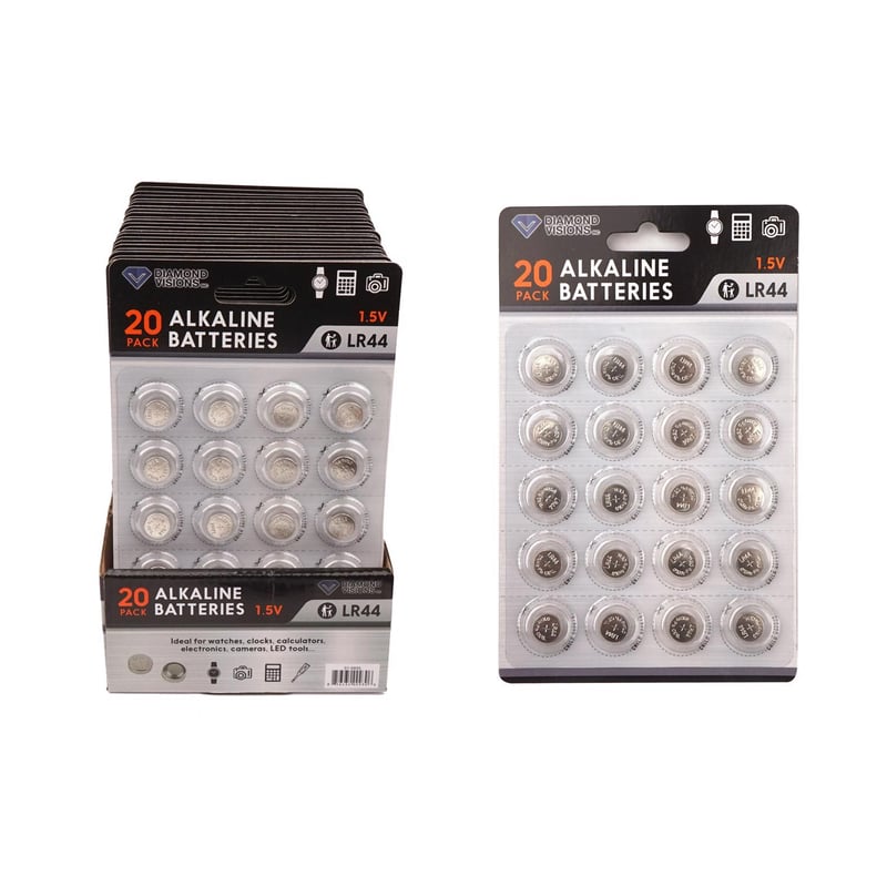Diamond Visions MAX Force Alkaline AG13/357 1.5 V Button Cell Battery 20 pk