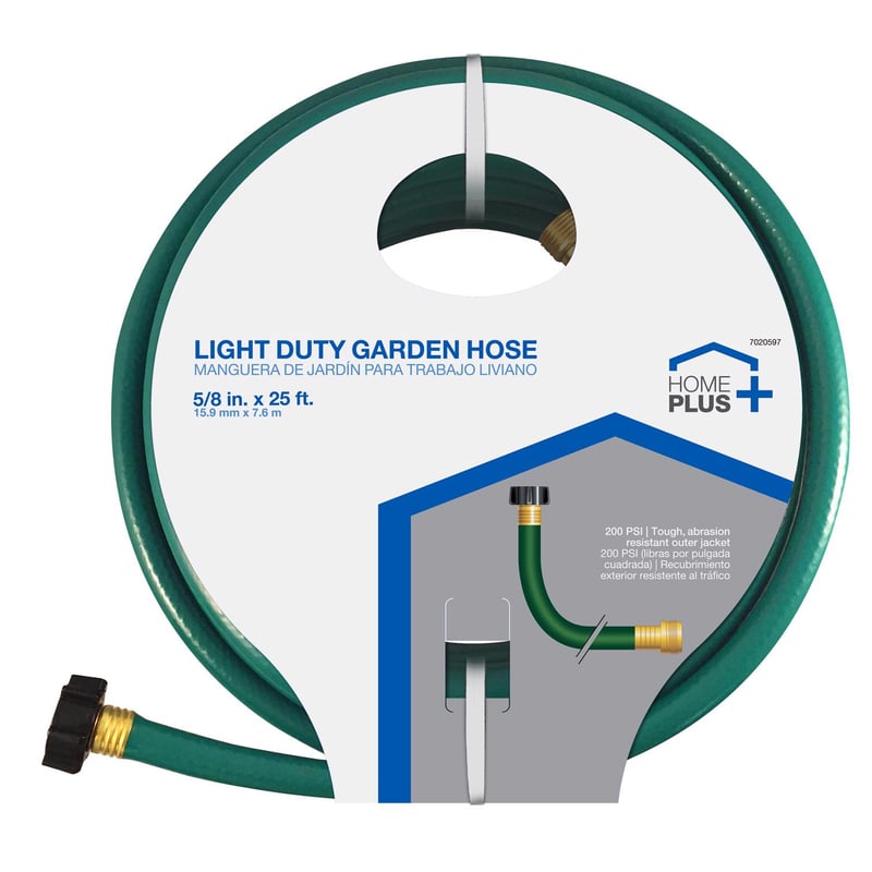 Home Plus 5/8 in. D X 25 ft. L Light Duty Garden Hose