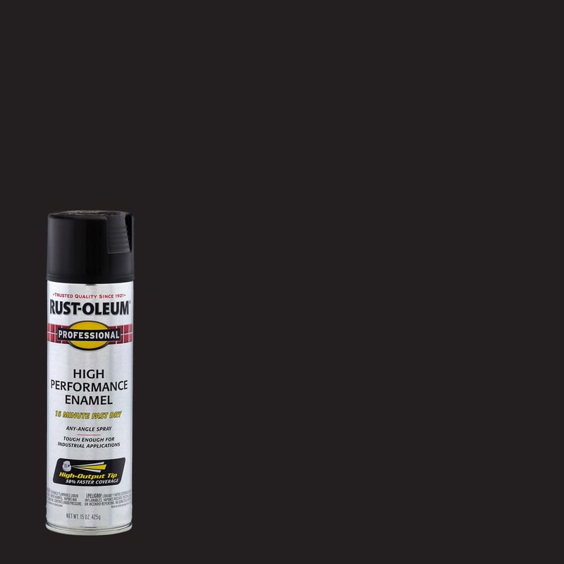 Rust-Oleum Professional Flat Black Spray Paint 15 oz 7578838