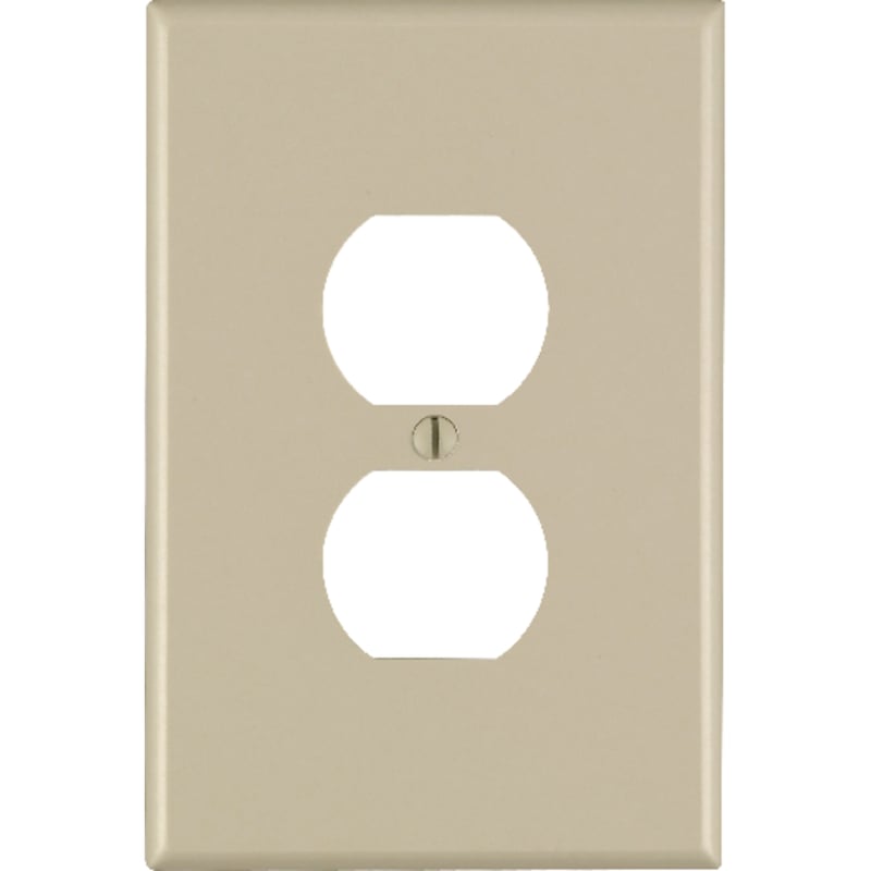 Leviton Ivory 1 gang Thermoset Plastic Duplex Wall Plate 1 pk
