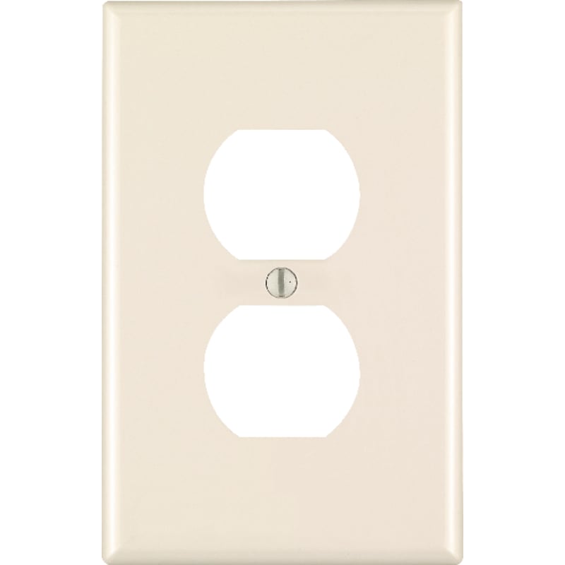 Leviton Almond 1 gang Nylon Duplex Wall Plate 1 pk