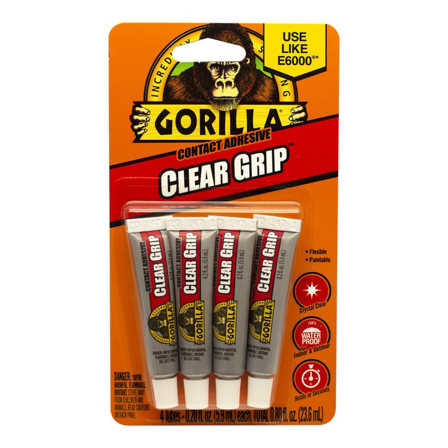 GORILLA CLR GRIP ADH 4PK