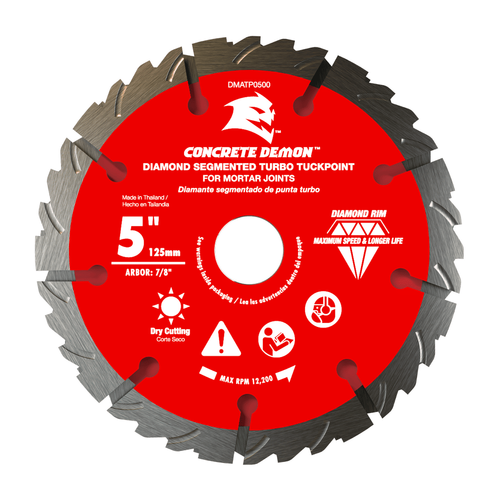Diablo 5 in. D X 7/8 in. X .240 in. thick Diamond Tuck Point Masonry Cut-Off Wheel 1 pk