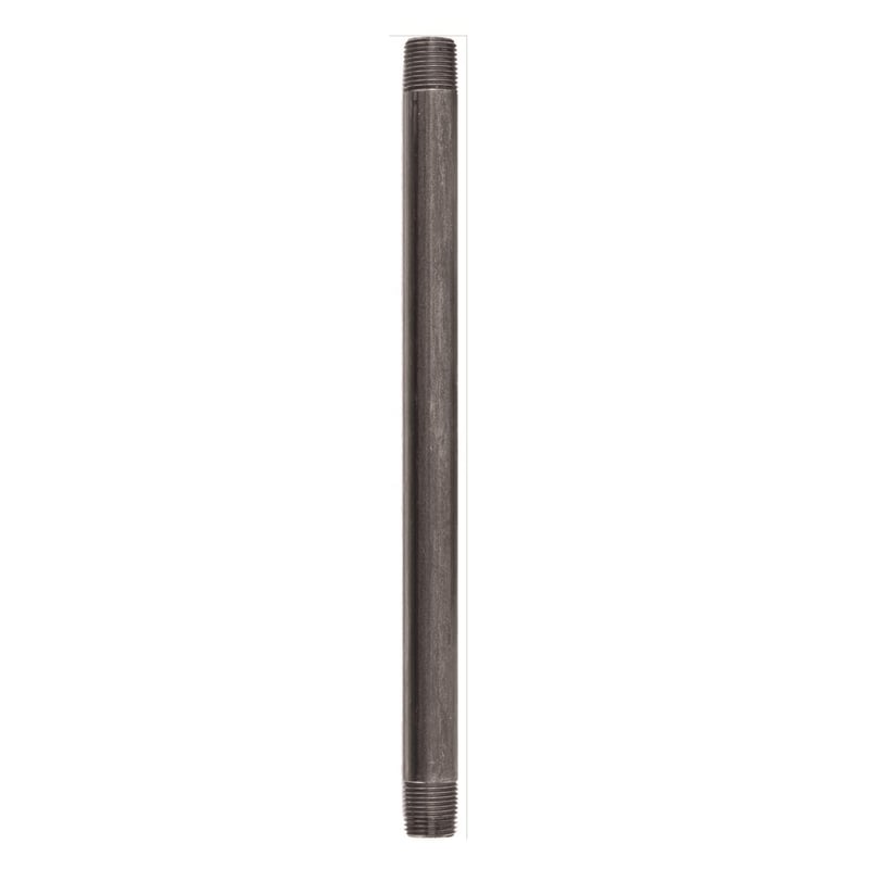 STZ Industries 1/2 in. MIP each X 1/2 in. D MIP Black Steel 12 in. L Nipple