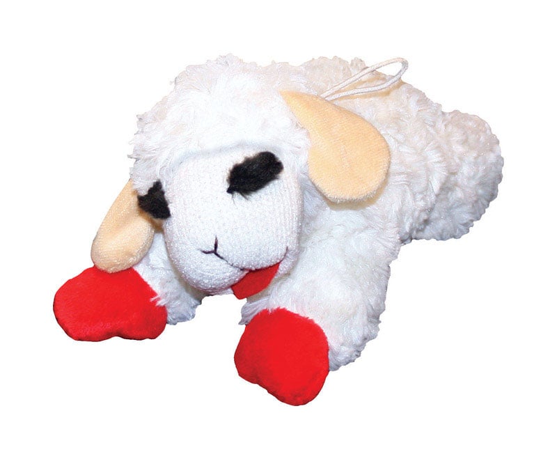 Multipet Lamb Chop For Dog Multicolored Plush Dog Toy Large 1 pk