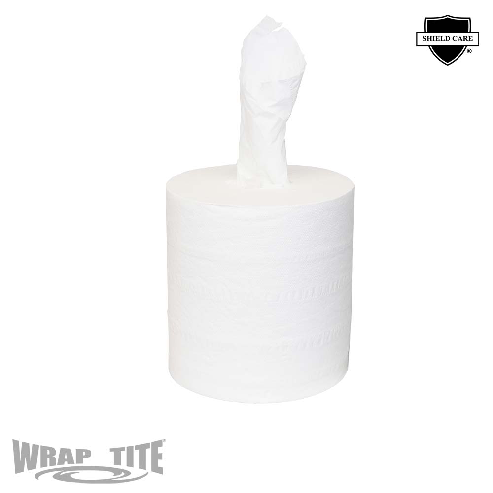 WrapTite Center Pull Towels White 600 Sheets 6 Rolls