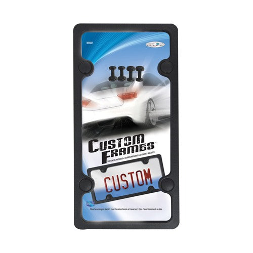 Custom Accessories Black ABS License Plate Frame