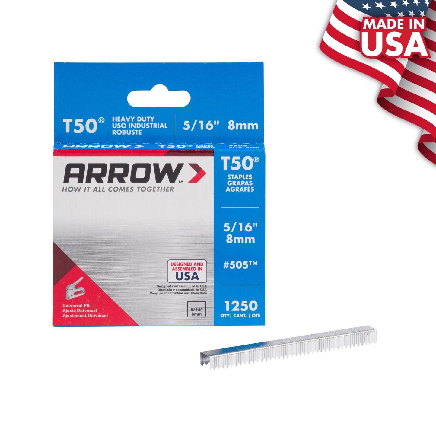 Staple 5/16"T-50 1250Pk