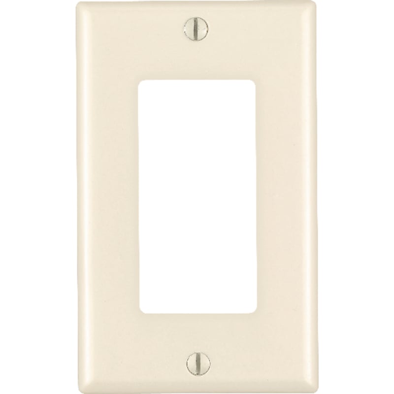Leviton Decora Almond 1 gang Thermoset Plastic Decorator Wall Plate 1 pk