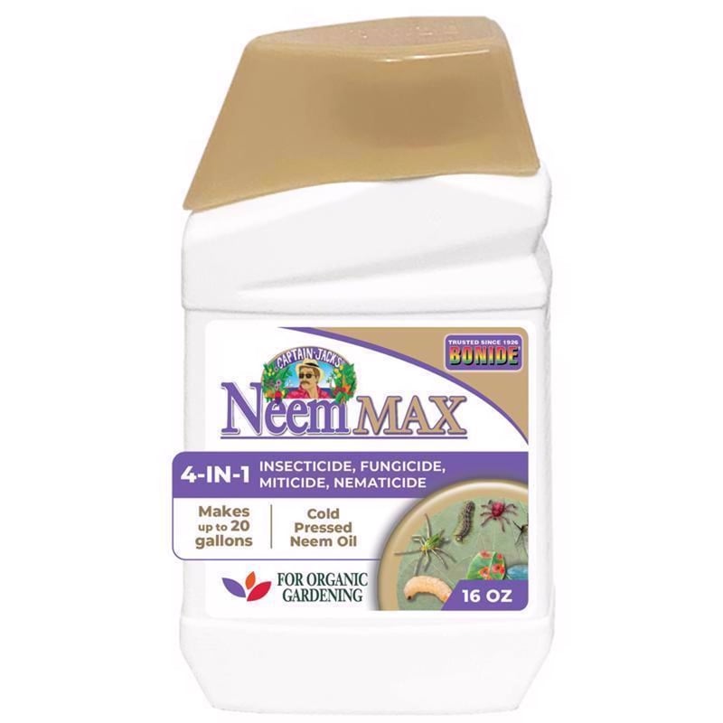 Bonide Captain Jacks Neem Max Organic Insect Killer Liquid Concentrate 16 oz