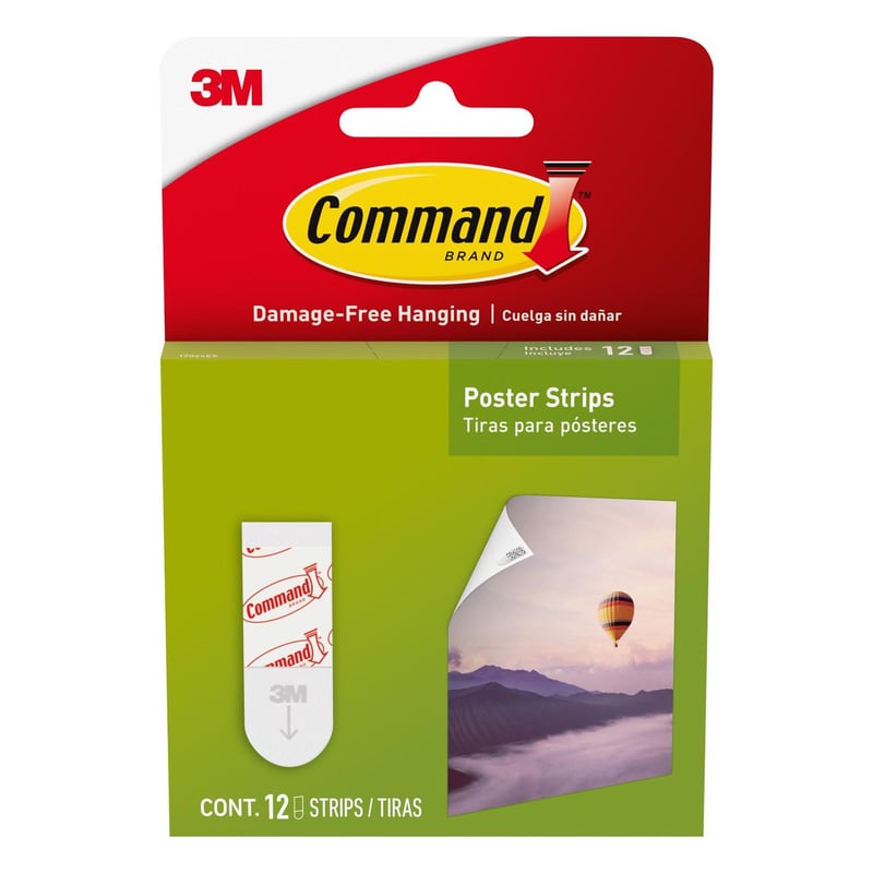 3M Command White Poster Strips 1 lb 12