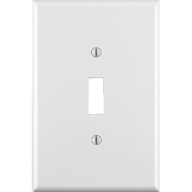 Leviton White 1 gang Thermoset Plastic Toggle Wall Plate 1 pk