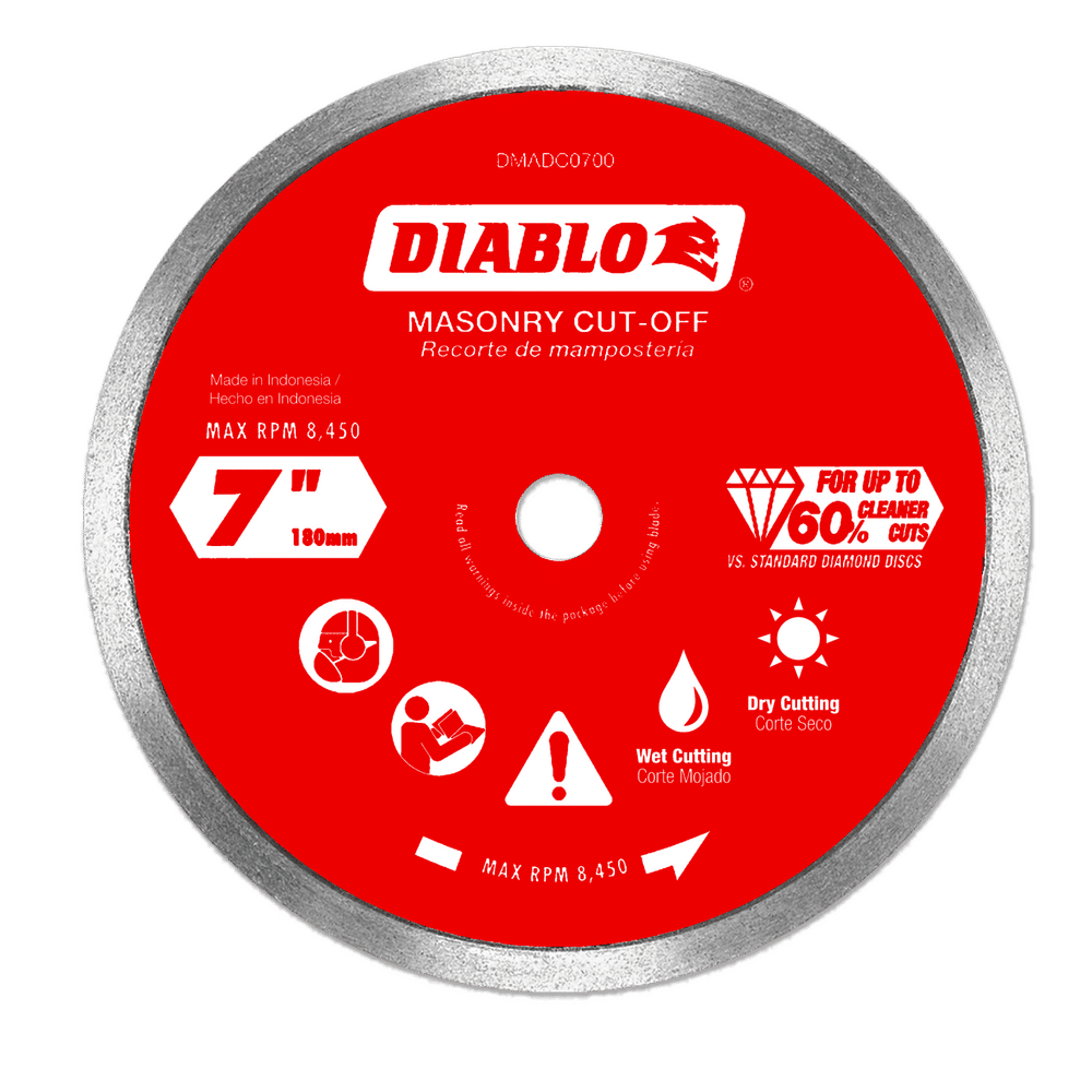 Diablo 7 in. D X 5/8 in. X .063 in. thick Diamond Masonry Cut-Off Disc 1 pk