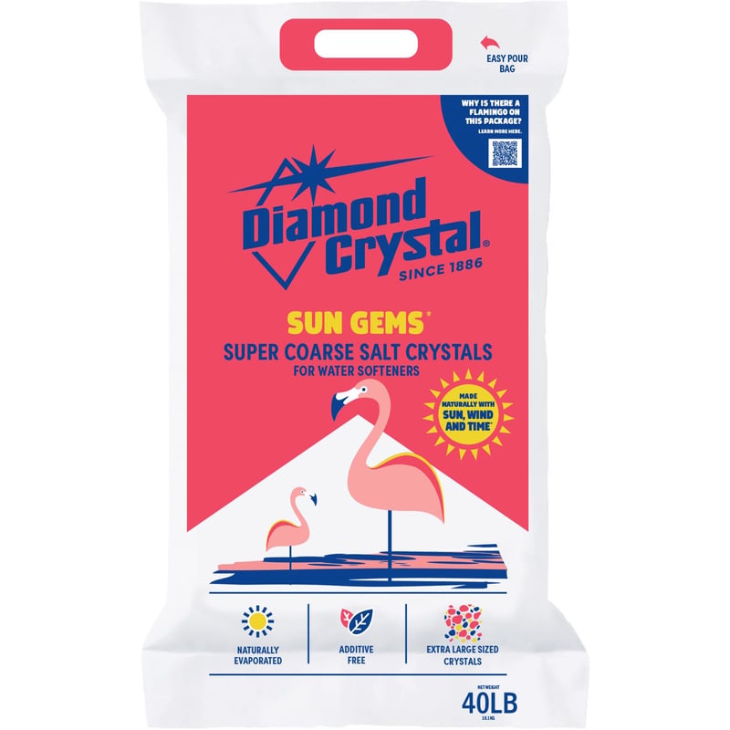 Diamond Crystal Sun Gems Water Softener Salt Crystal 40 lb