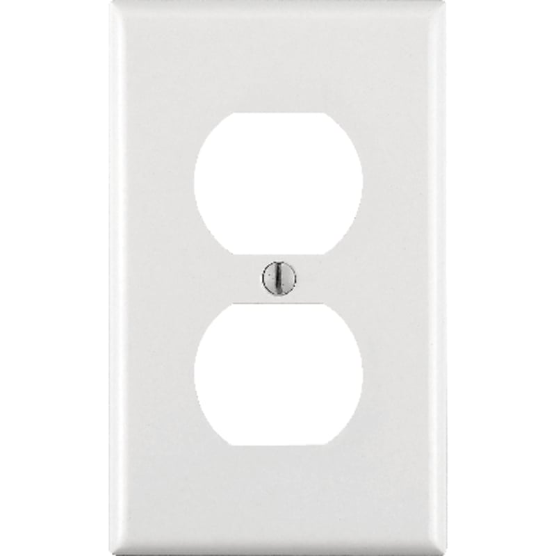 Leviton White 1 gang Thermoset Plastic Duplex Wall Plate 1 pk