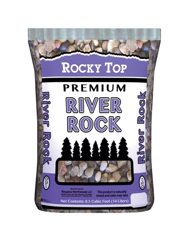Rocky Top Multicolored River Rock Decorative Stone 0.5 cu ft 45 lb