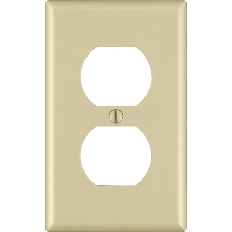 Leviton Ivory 1 gang Thermoset Plastic Duplex Wall Plate 1 pk
