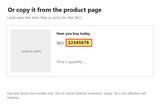 Example showing where to find a Fastenal SKU (example number, not a real document)
