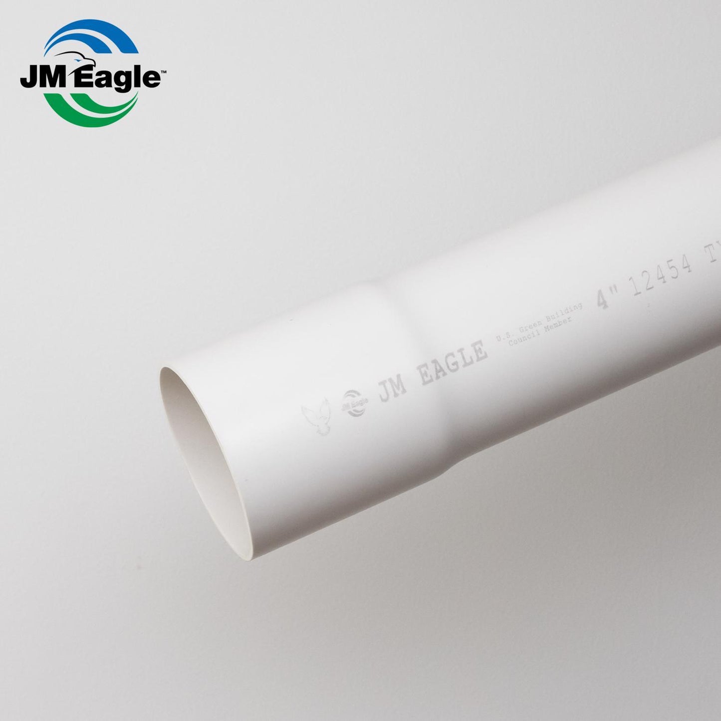 JM Eagle 2729 PVC Sewer Main 4 in. D X 10 ft. L Bell 0 psi