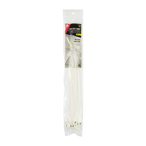 Gardner Bender 14 in. L Clear Self-Cutting Cable Tie 20 pk