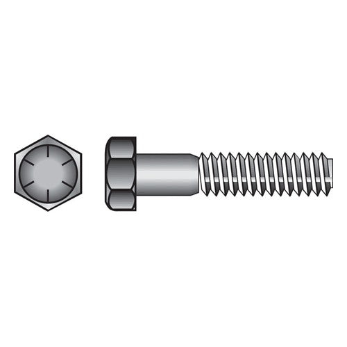 HILLMAN 9/16 in. D X 3-1/2 in. L Heat Treated Steel Hex Head Cap Screw 25 pk