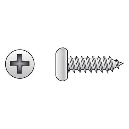 HILLMAN No. 4 Ga. X 3/4 in. L Phillips Pan Head Sheet Metal Screws 100 pk