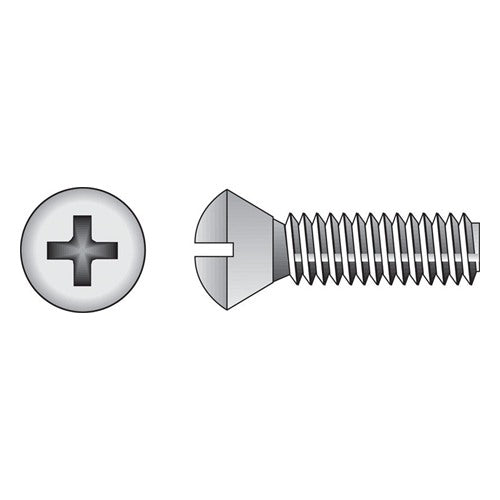 HILLMAN No. 6-32 Ga. X 1/2 in. L Phillips Oval Head Steel Machine Screws 100 pk