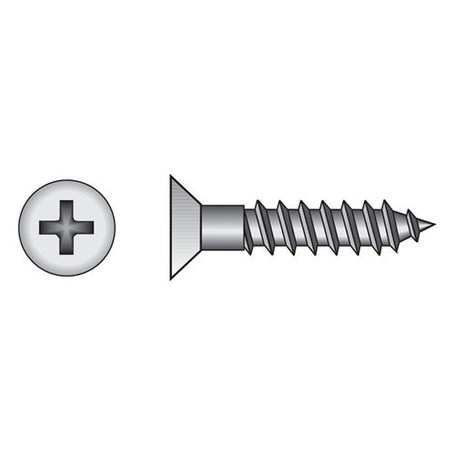 HILLMAN No. 8 Ga. X 2 in. L Phillips Zinc-Plated Coarse Wood Screws 100 pk