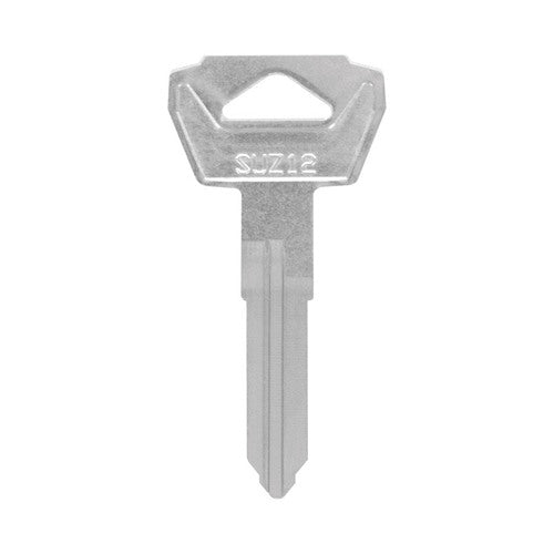 HILLMAN Traditional Key Motorcycle Key Blank Double For Suzuki Silver
