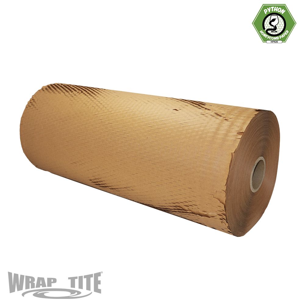 Kraft die-cut paper 20" x 1,000' roll for use with die-cut paper dispenser, 50# (75 GSM paper)