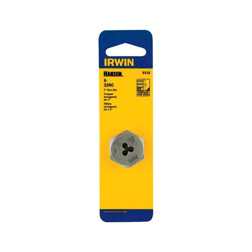 Irwin Hanson SAE 6-32 Hexagon Die