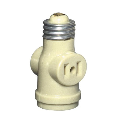 Leviton Plastic Medium Base Keyless Socket 1 pk