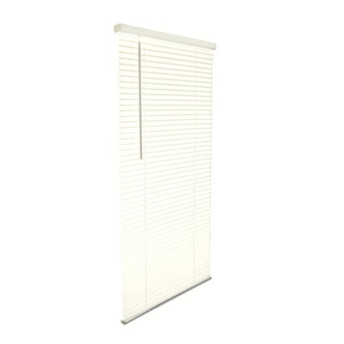 Living Accents Vinyl 1 in. Blinds 27 in. W X 64 in. H Alabaster Cordless