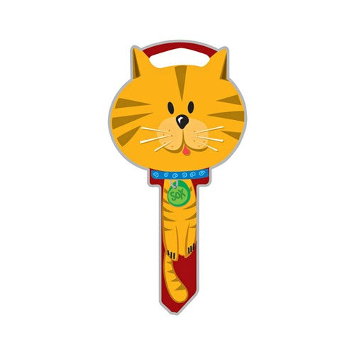 Lucky Line Key Shapes Cat House Key Blank 68 Single For Schlage Locks Multicolored