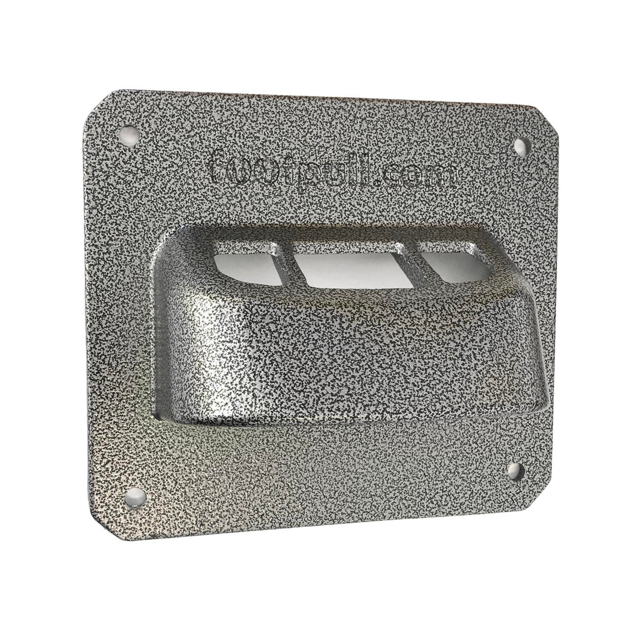 Restroom Direct FootPull FP03 cast aluminum foot-operated hands-free door opener mounted at the base of a restroom door