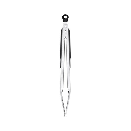 OXO Good Grips Silver/Black Stainless Steel Tongs